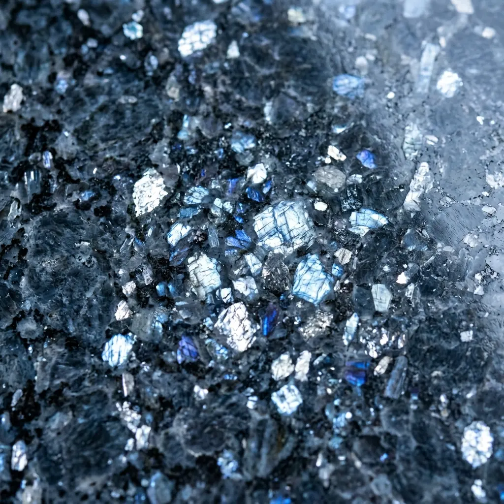 Blue Pearl granite slab available at Kirti Granite and Marble Ahmedabad