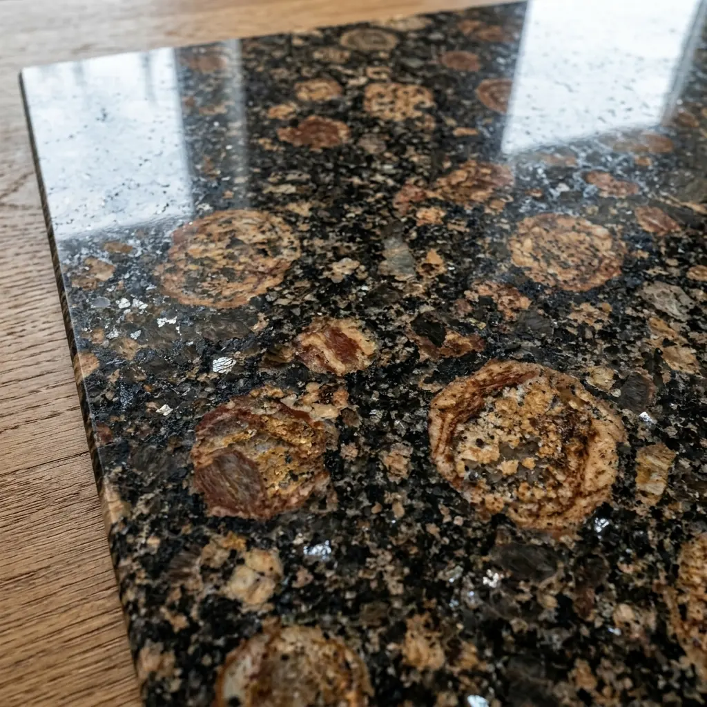 Tan Brown granite slab available at Kirti Granite and Marble Ahmedabad